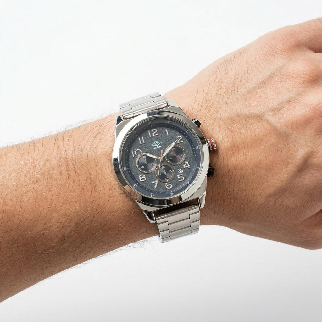 Reloj Análogo Hombre Umbro Plus Plateado UMBP-1500-124