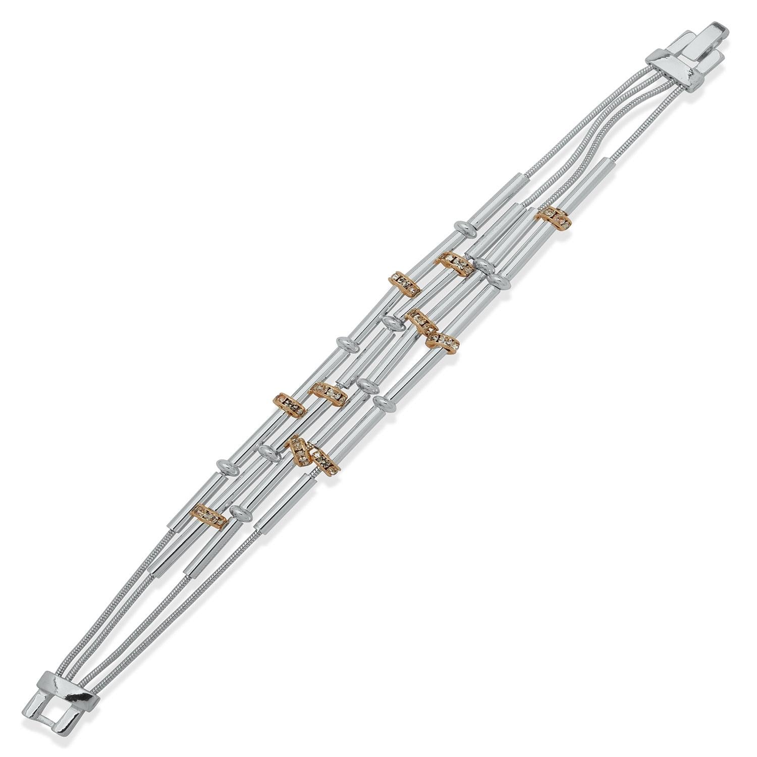 Pulsera Doble Anne Klein Plateado Mujer