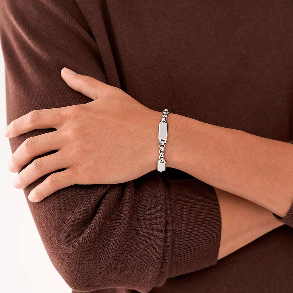 Pulsera Fossil Plateado Hombre JF04400040