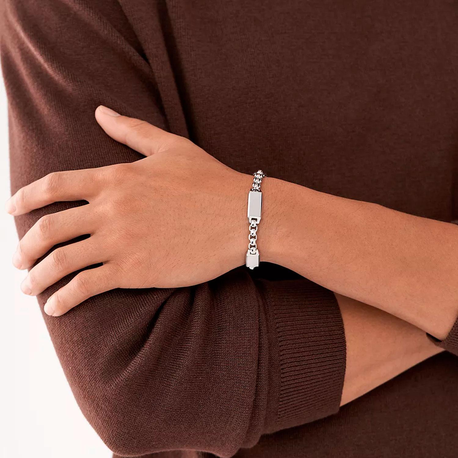 Pulsera Fossil Plateado Hombre JF04400040