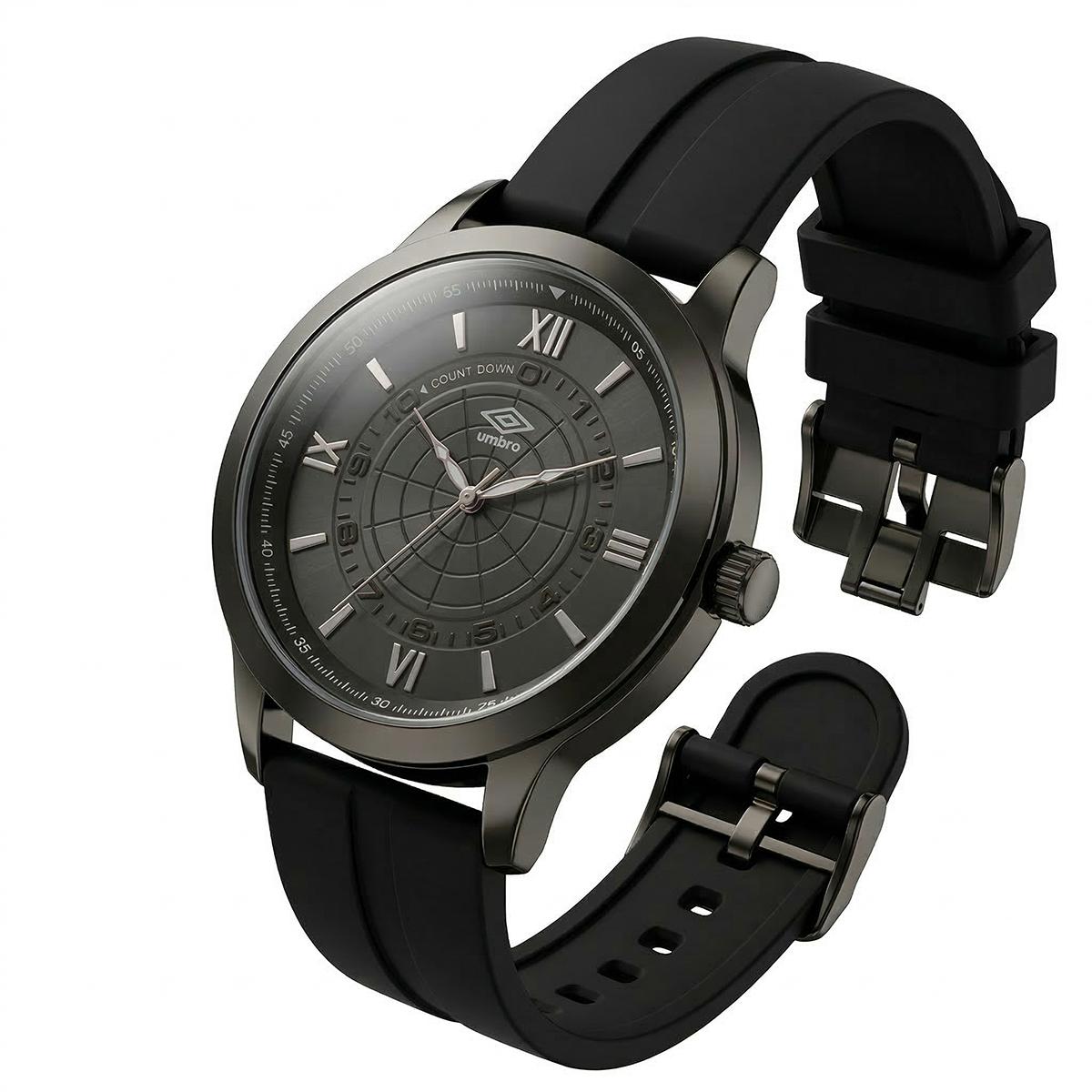 Reloj Análogo Hombre Umbro Plus Negro UMBP-1500-149