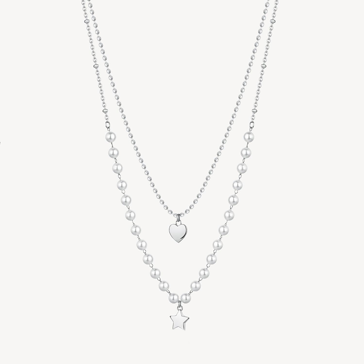 Collar Doble Brosway BAH81 Plateado Mujer