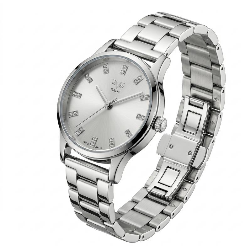 Reloj Análogo Femenino V1969 Plateado V1969-1000-213
