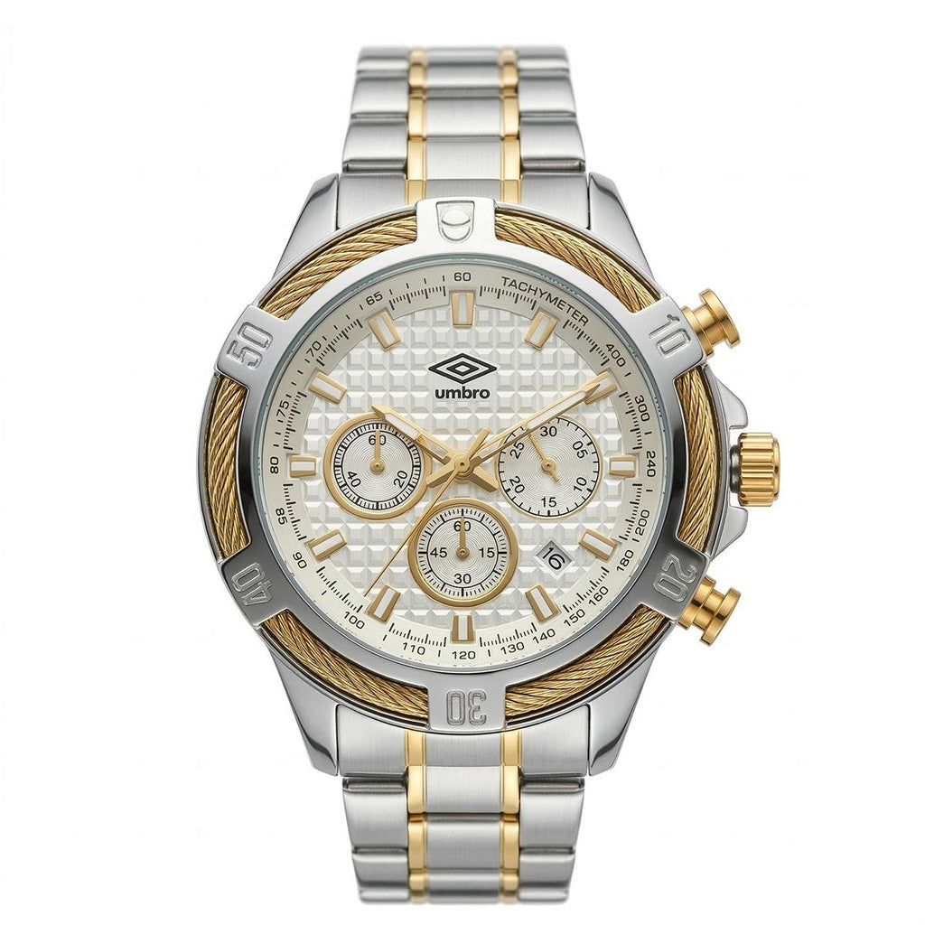 Reloj Análogo Hombre Umbro Plus Plateado/Dorado UMBP-1500-128