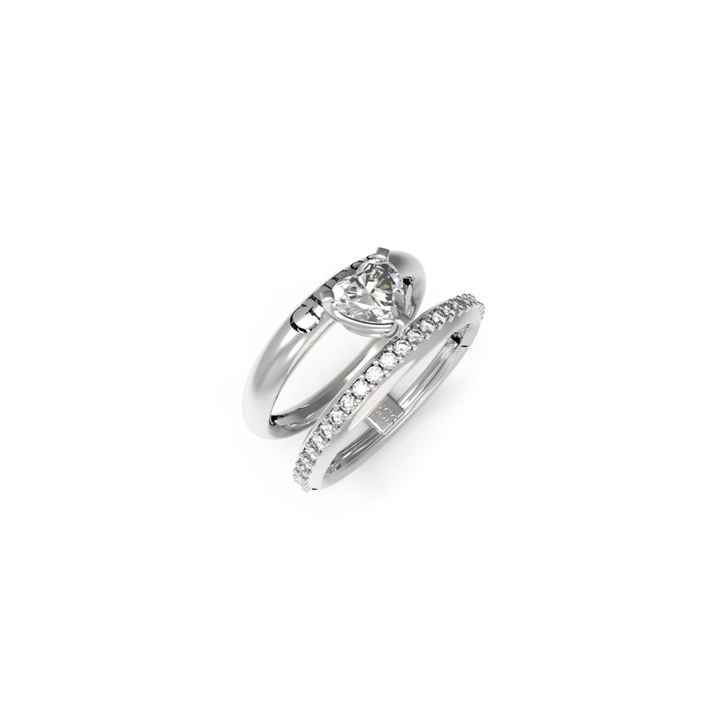 Anillo Guess Plateado JUBR04661JWRH52