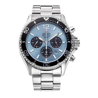 Reloj  Cronógrafo  Hombre Orient Plateado RA-TX0206L