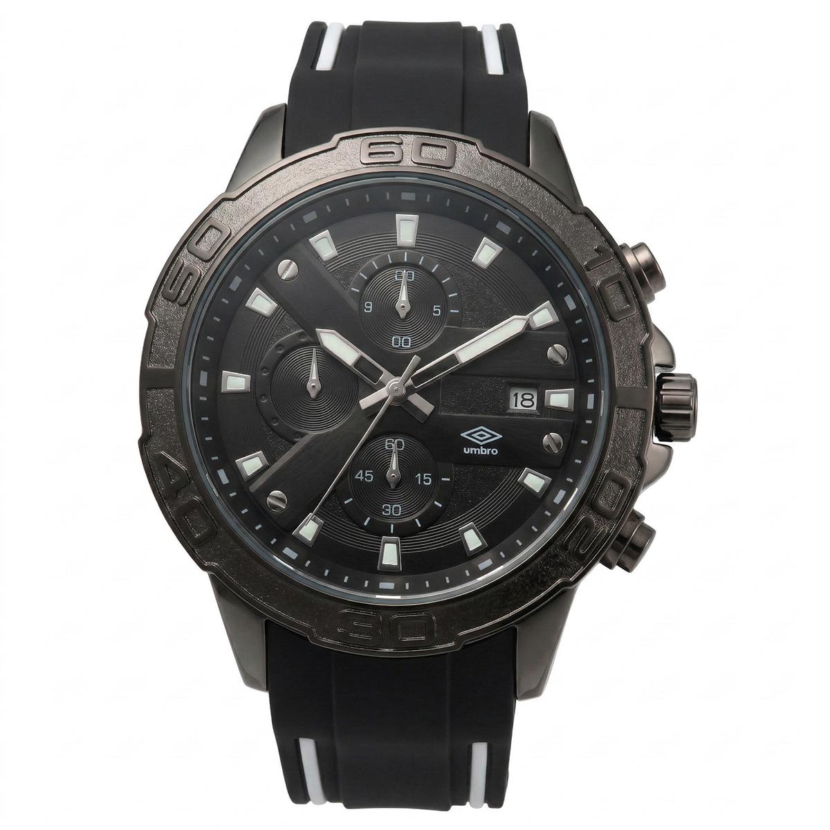 Reloj Análogo Hombre Umbro Plus Negro/Blanco UMBP-1500-108