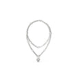 Collar Doble Guess Plateado Mujer JUBN04598JWRHT-U