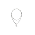 Collar Doble Guess Plateado Mujer JUBN04598JWRHT-U