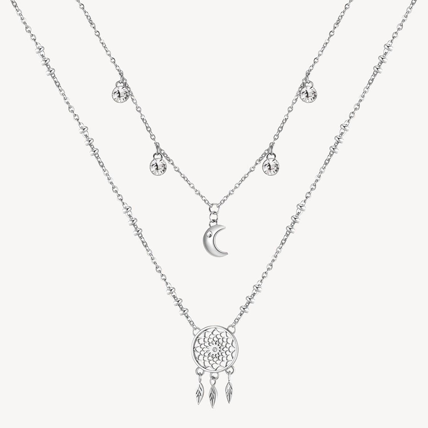 Collar Doble Brosway BHKN066 Plateado Mujer
