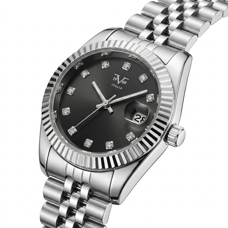 Reloj Análogo Femenino V1969 Plateado V1969-1000-194