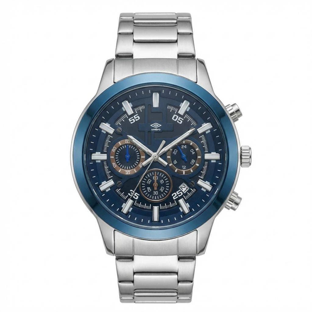 Reloj Análogo Hombre Umbro Plus Plateado UMBP-1500-102
