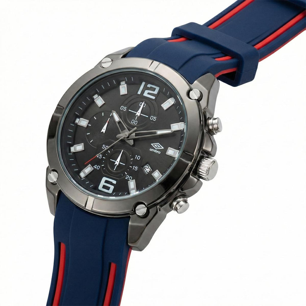 Reloj Análogo Hombre Umbro Plus Azul/Rojo UMBP-1500-92