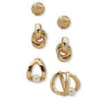 Gift Set Mujer Aros Anne Klein Cocoa Beach Dorado