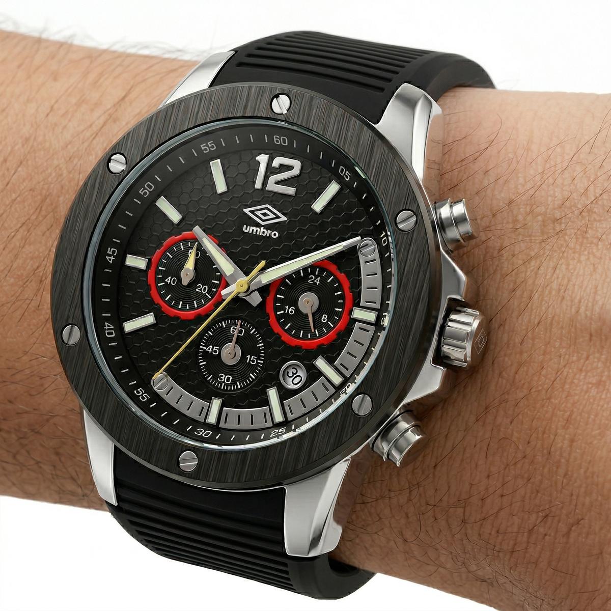 Reloj Análogo Hombre Umbro Plus Negro UMBP-1500-174