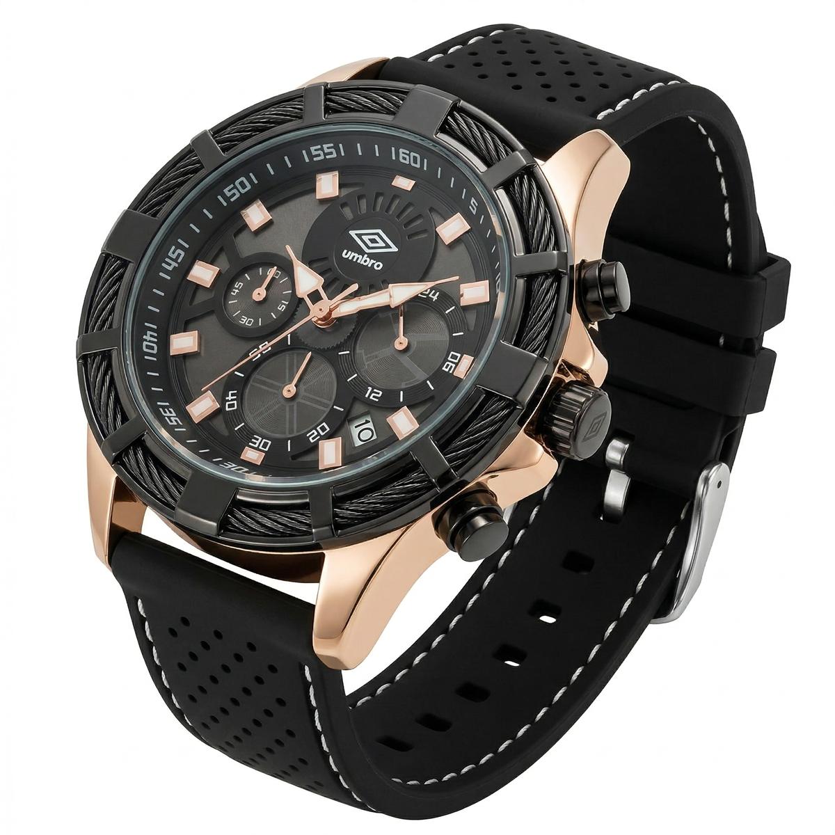 Reloj Análogo Hombre Umbro Plus Negro UMBP-1500-65