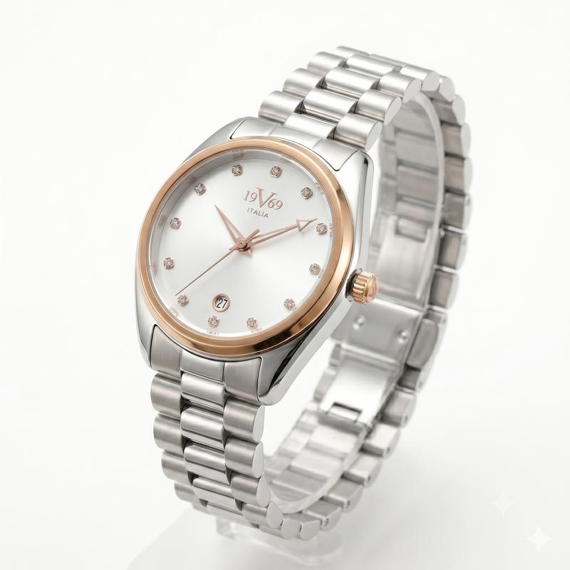 Reloj Análogo Femenino V1969 Plateado V1969-1000-151
