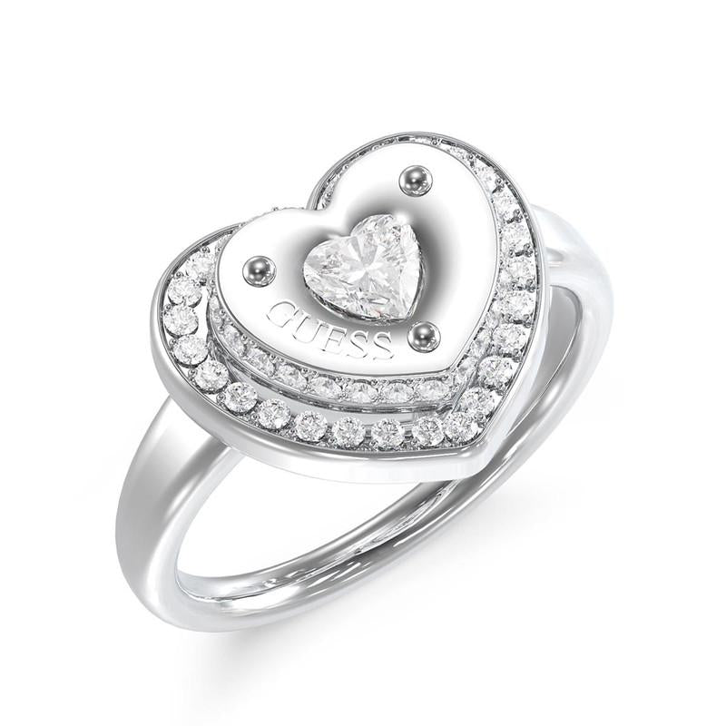 Anillo Mujer Guess Plateado Jubr05552Jwrh52