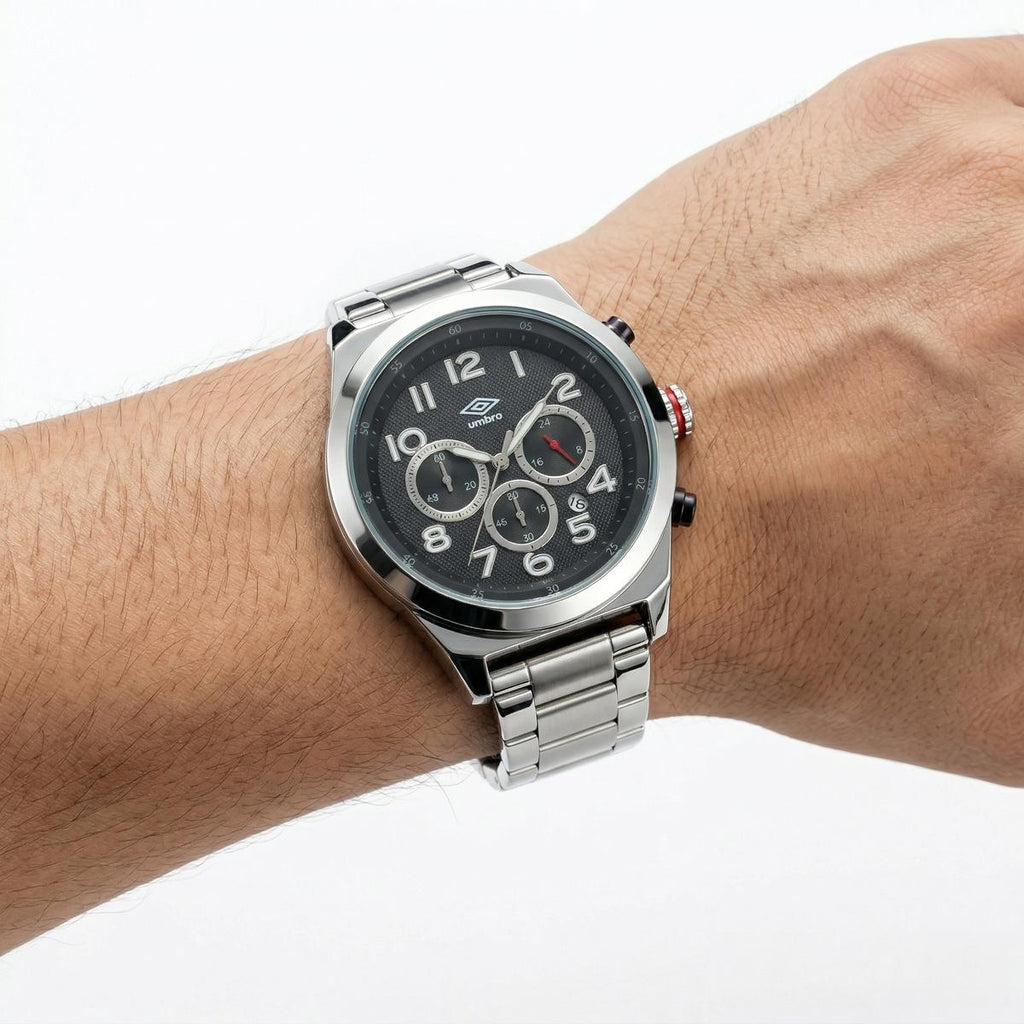 Reloj Análogo Hombre Umbro Plus Plateado UMBP-1500-122