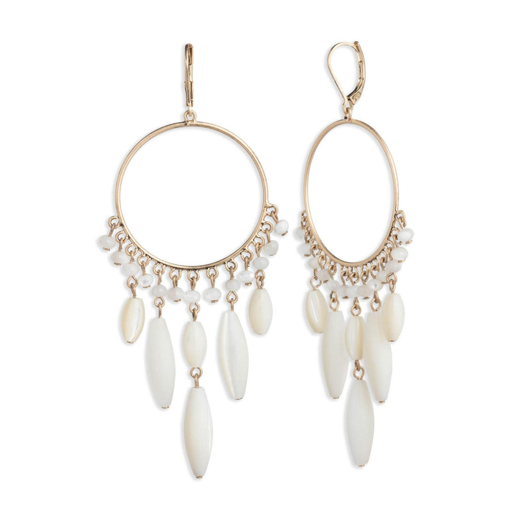 Aros Colgantes Ralph Lauren Blanco Mujer