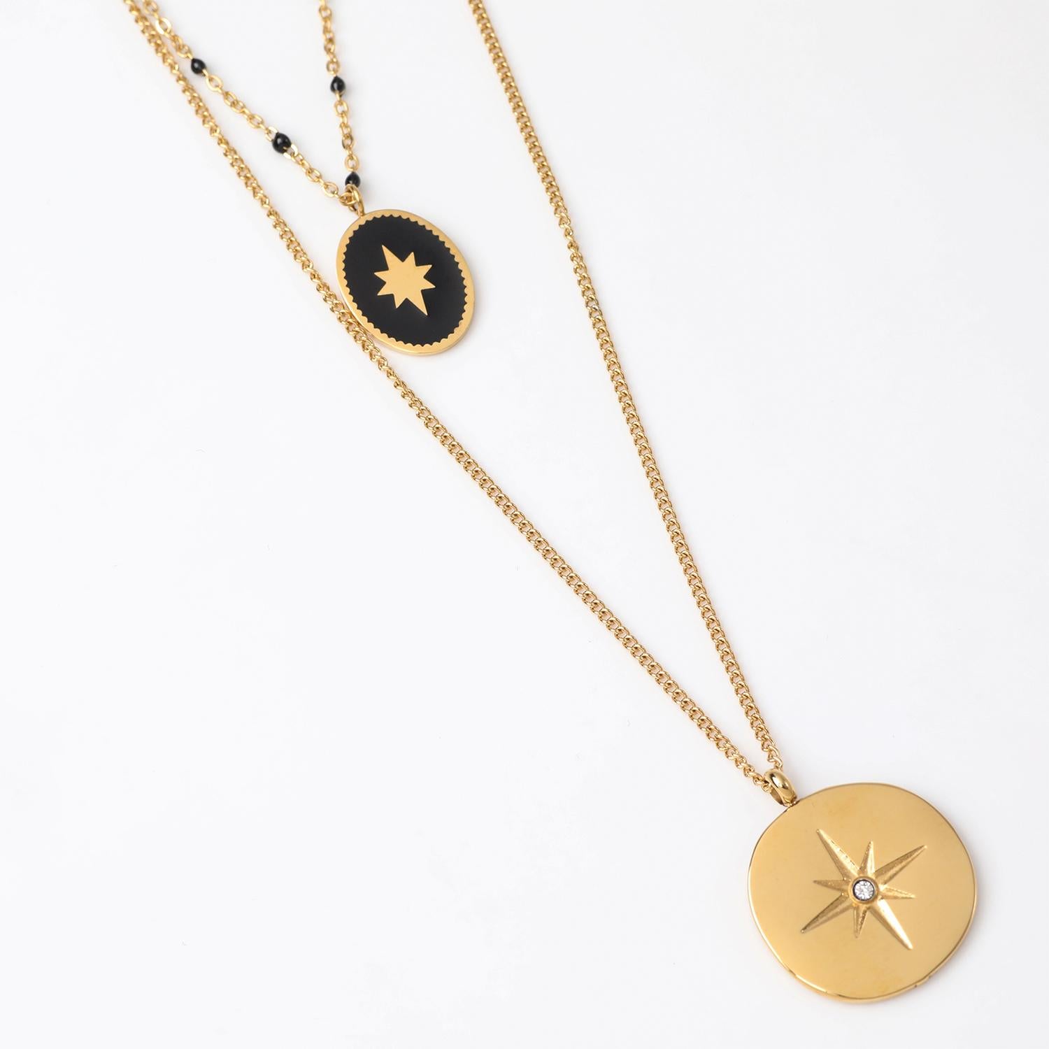 Collar Doble 19V69 Italia Dorado Mujer STNE580