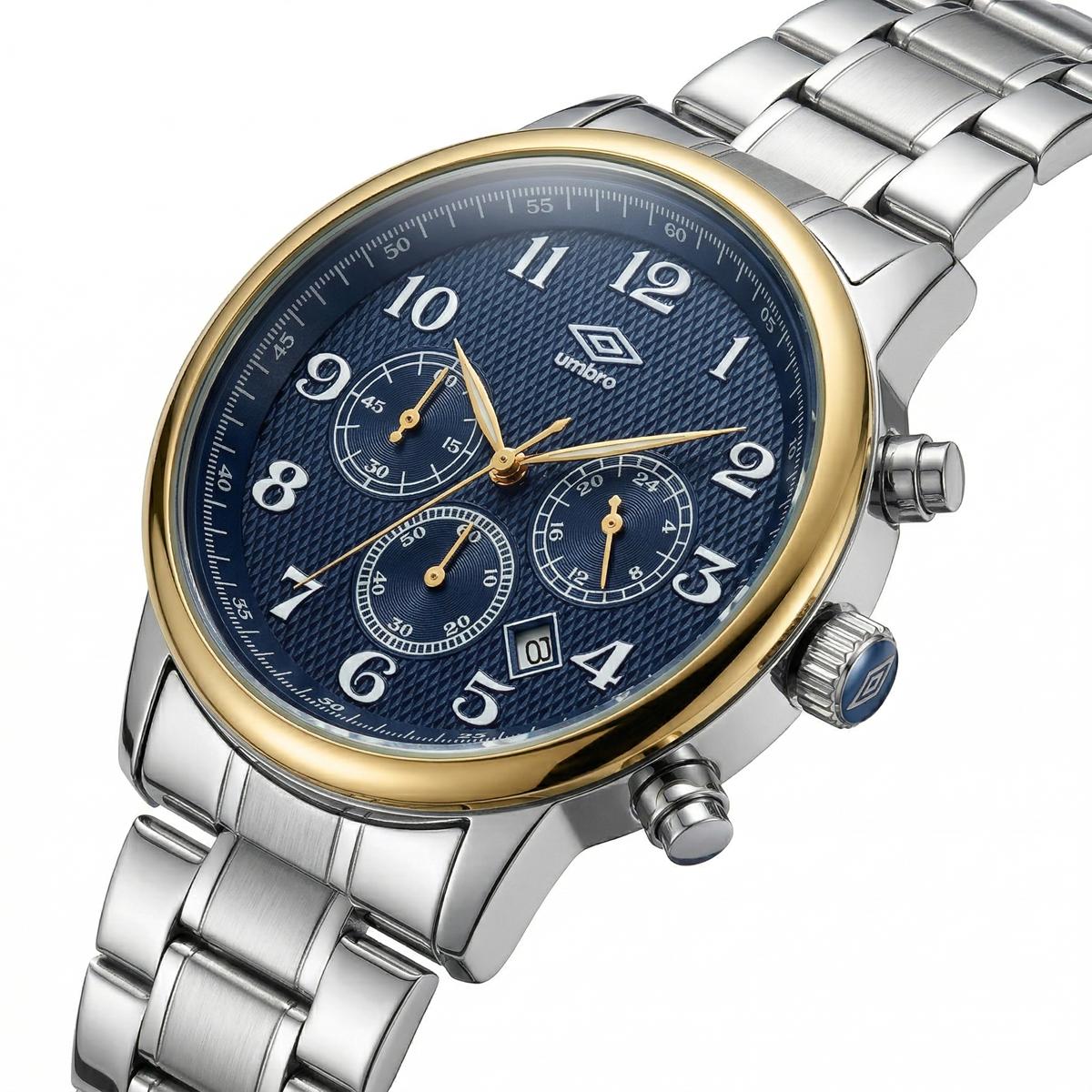 Reloj Análogo Hombre Umbro Plus Plateado UMBP-1500-168