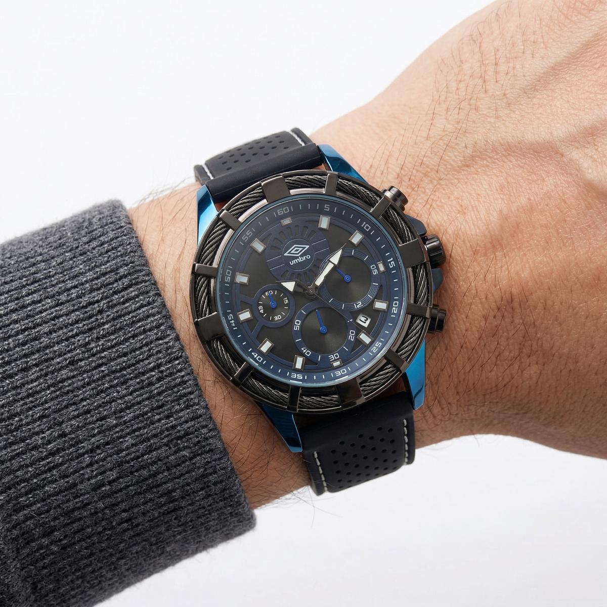 Reloj Análogo Hombre Umbro Plus Negro UMBP-1500-66