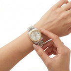Reloj Análogo Femenino V1969 Plateado V1969-1000-192