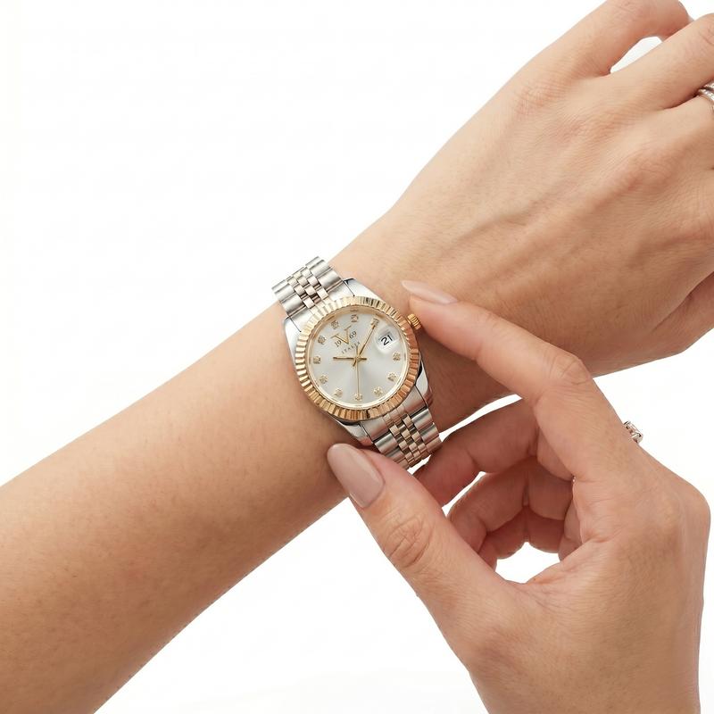 Reloj Análogo Femenino V1969 Plateado V1969-1000-192