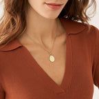 Collar Fossil Dorado Mujer