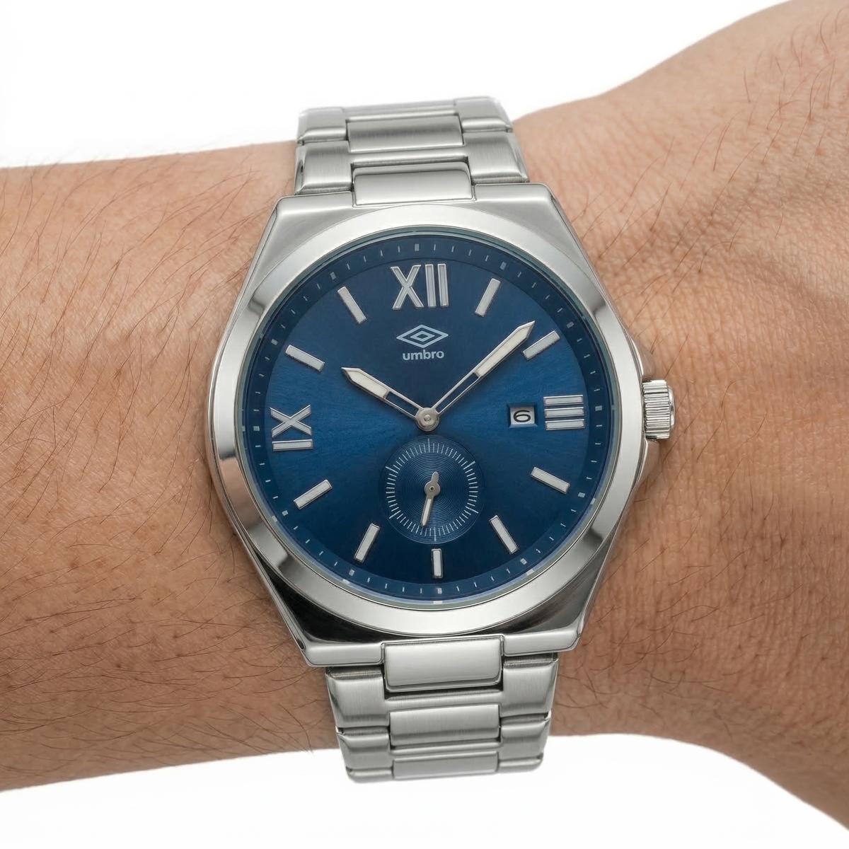 Reloj Análogo Hombre Umbro Plus Plateado UMBP-1500-211