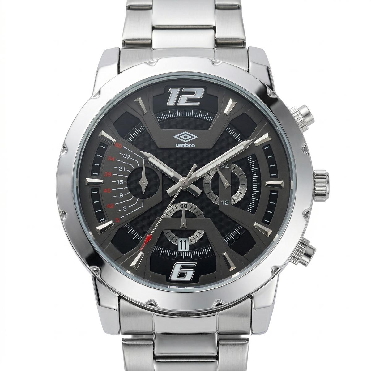 Reloj Análogo Hombre Umbro Plus Plateado UMBP-1500-78