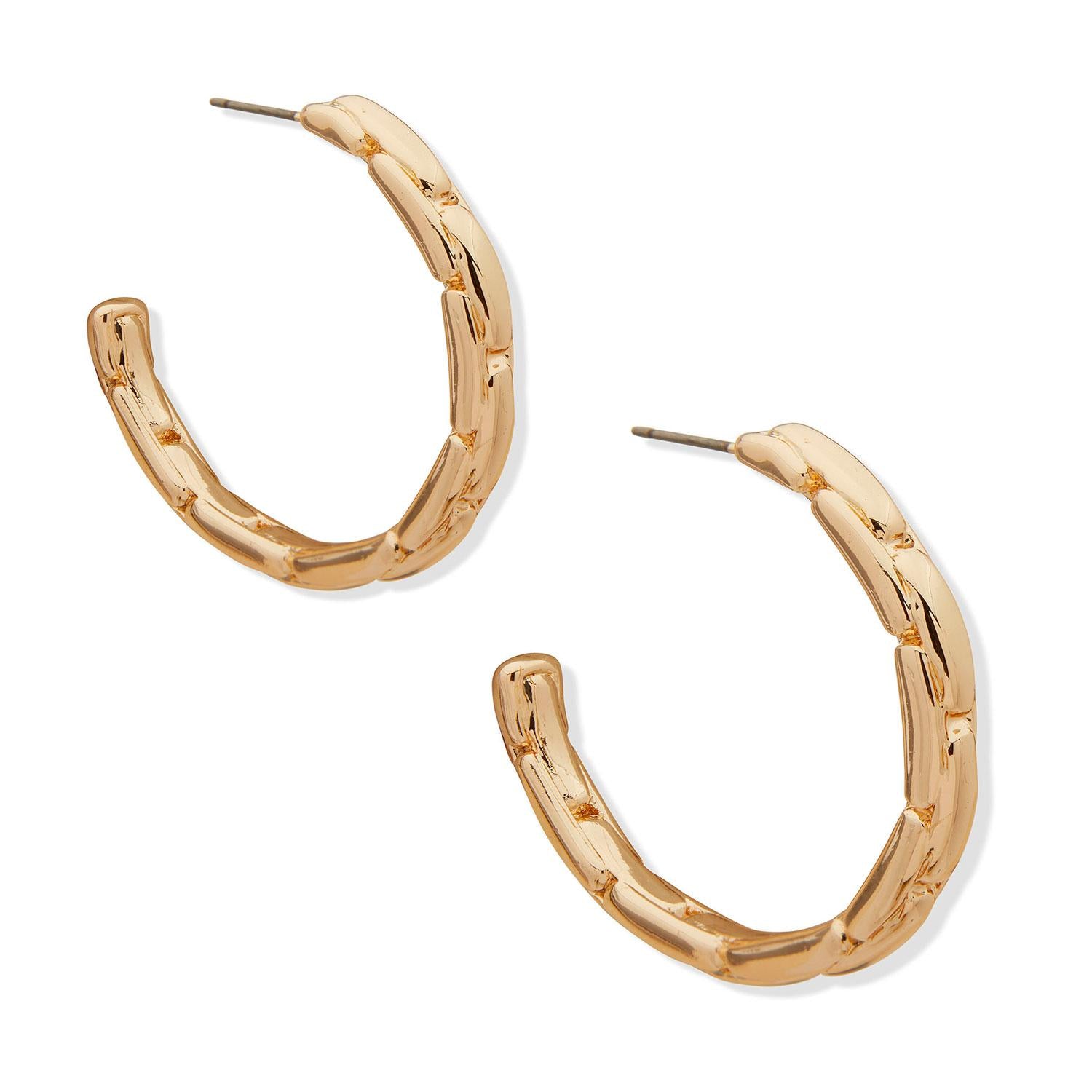 Aros Tipo Argollas Anne Klein Dorado Mujer 01G00765