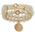 Pulsera Mujer Doble Anne Klein Tinsel Love Dorado