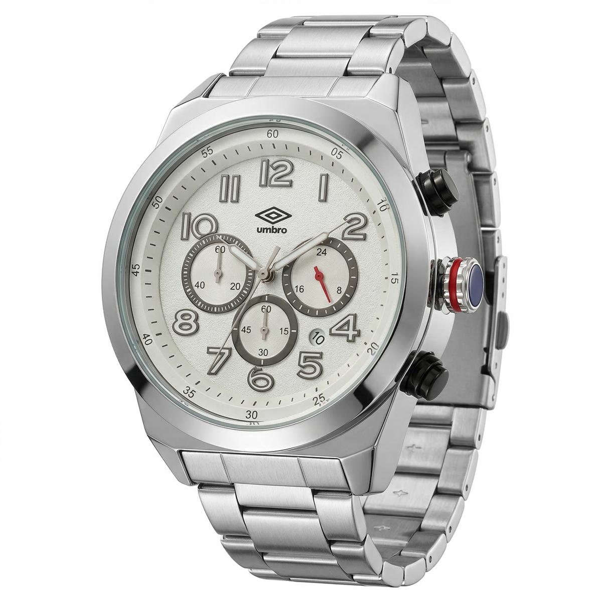 Reloj Análogo Hombre Umbro Plus Plateado UMBP-1500-123