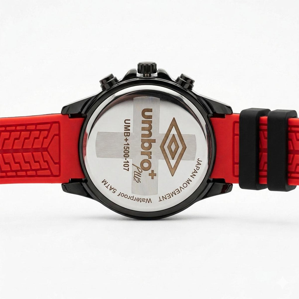 Reloj Análogo Hombre Umbro Plus Negro/Rojo UMBP-1500-107