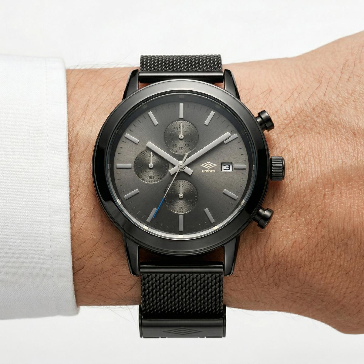 Reloj Análogo Hombre Umbro Plus Negro UMBP-1500-197
