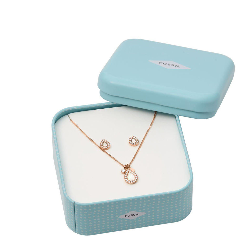 Gift Set Fossil Oro Rosa Mujer