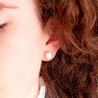 Aros Jason Hyde Blanco Mujer