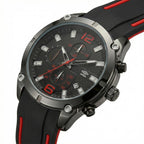 Reloj Análogo Hombre Umbro Plus Negro/Rojo UMBP-1500-90