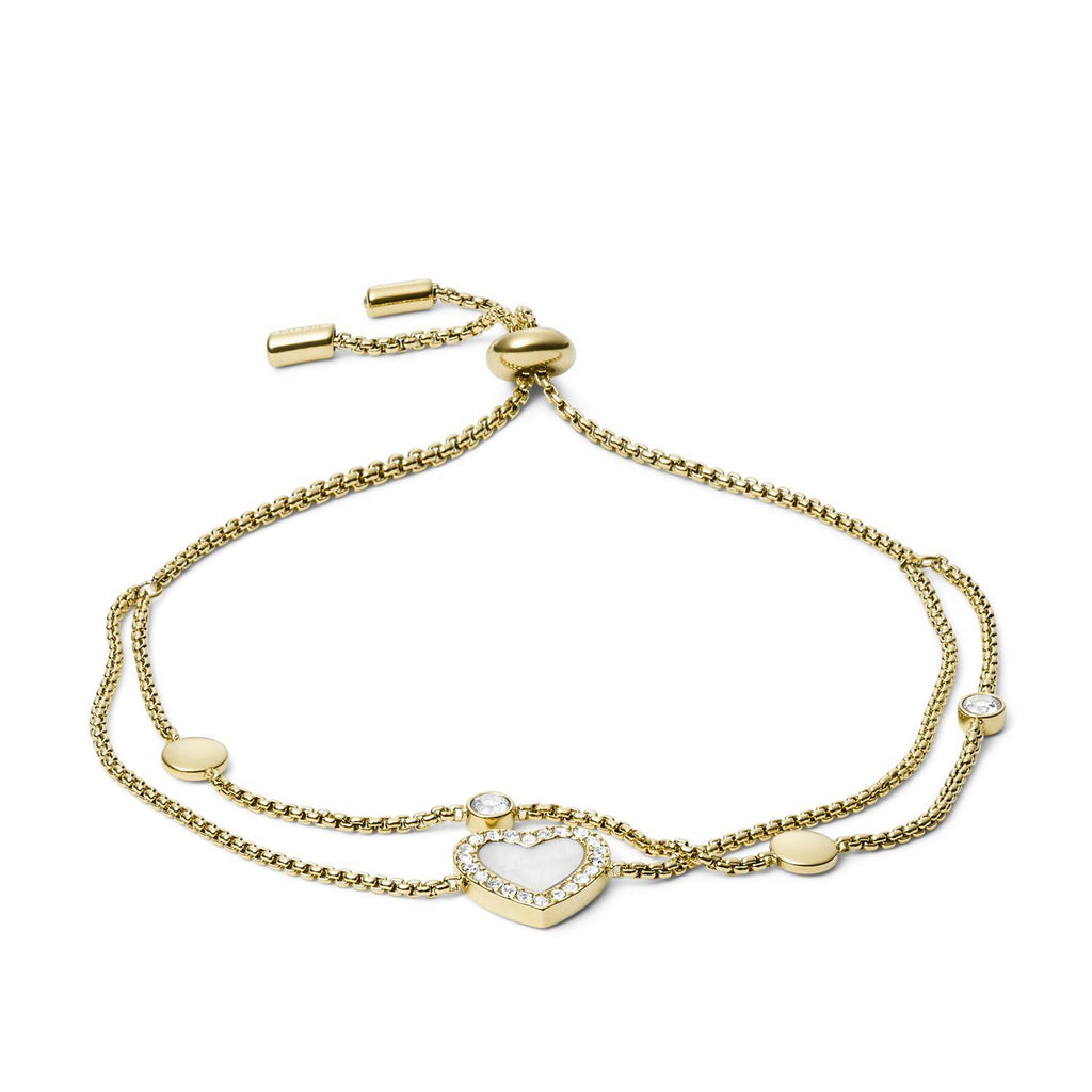 Pulsera Doble Fossil Dorado Mujer