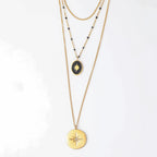 Collar Doble 19V69 Italia Dorado Mujer STNE580