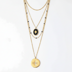 Collar Doble 19V69 Italia Dorado Mujer STNE580