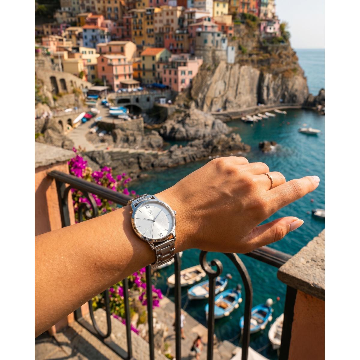 Reloj Análogo Mujer 19V69 Italia Plateado -129
