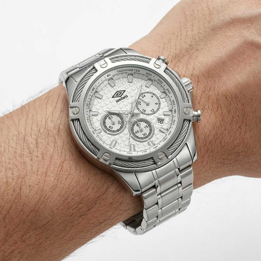Reloj Análogo Hombre Umbro Plus Plateado UMBP-1500-130