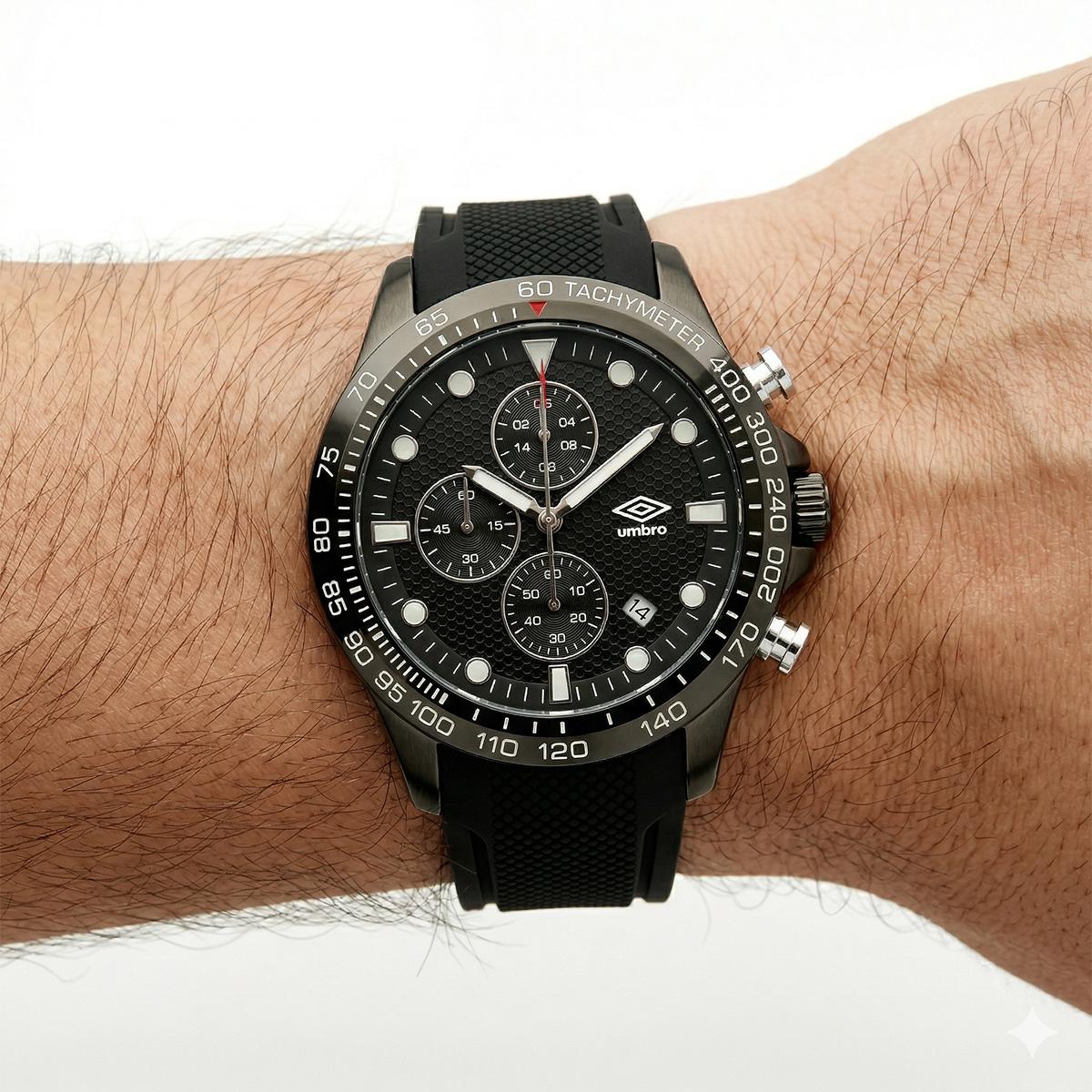Reloj Análogo Hombre Umbro Plus Negro UMBP-1500-110