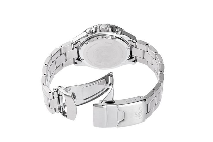 Reloj  Cronógrafo  Hombre Orient Plateado RA-TX0206L