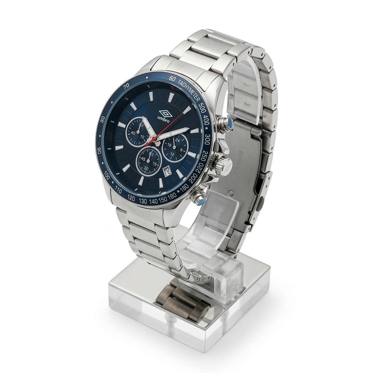 Reloj Análogo Hombre Umbro Plus Plateado UMBP-1500-156