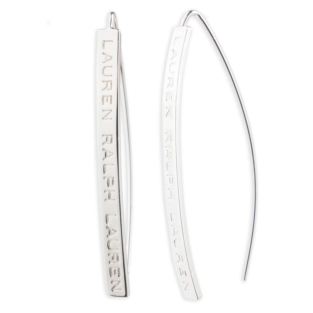 Aros Colgantes Ralph Lauren Plateado Mujer