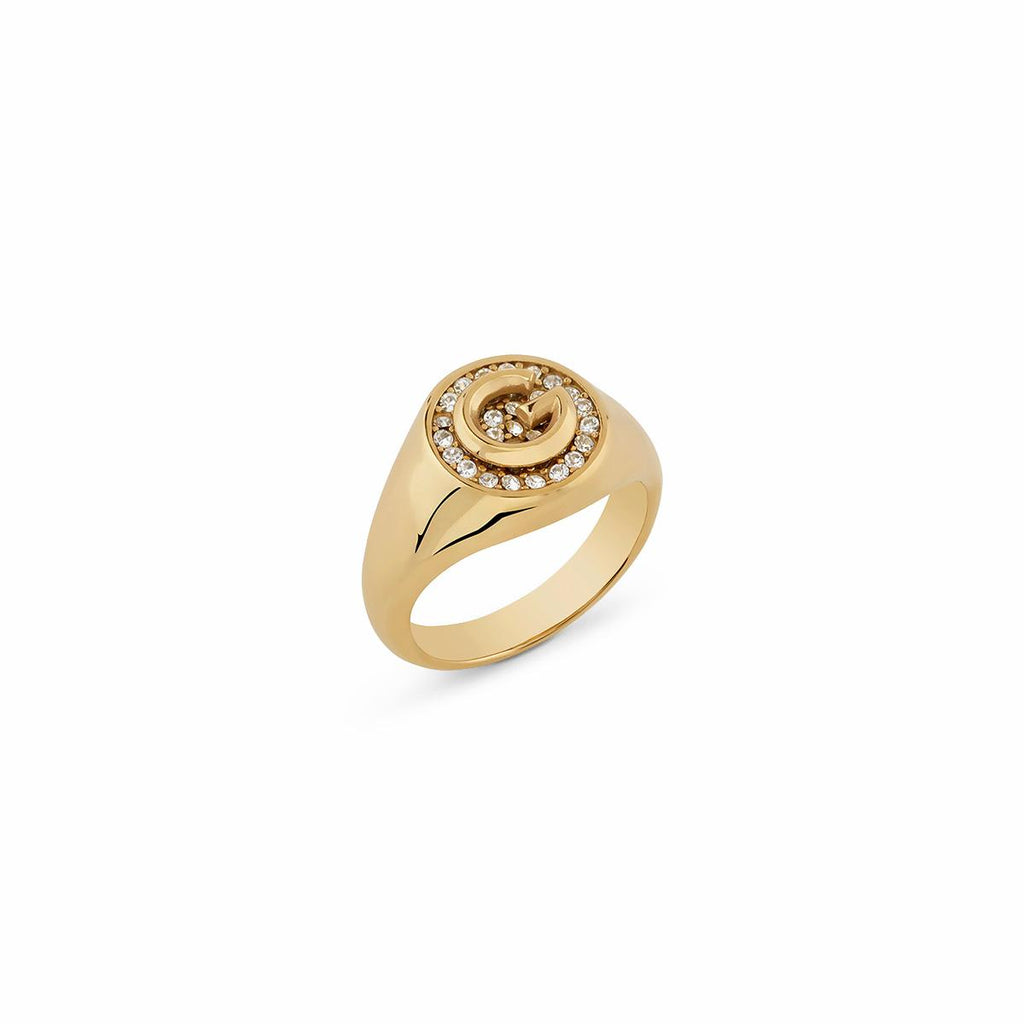 Anillo JUBR05/449JW/YG/52 Dorado Mujer Guess